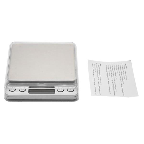 3KG/0.1G Small Jewelry Electronic Scale High Precision Two Pallets?I3000 Silver 